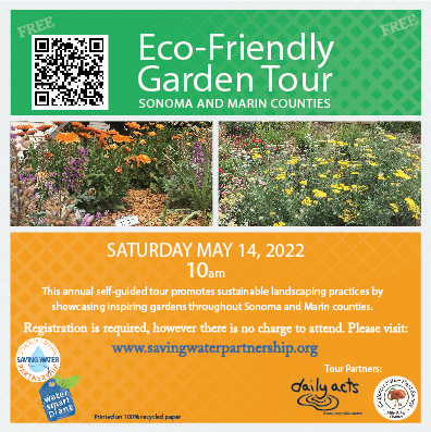 eco-friendly garden tour postcard